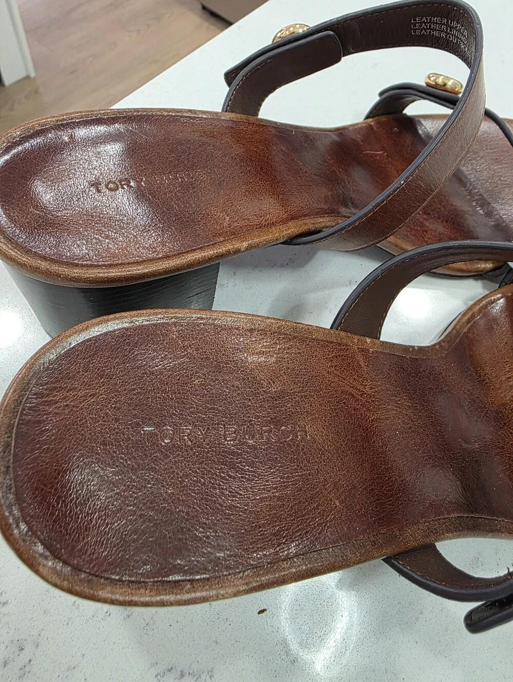 Tory Burch Romy City Sandal 55mm In Milk Chocolate Women SZ 9.5